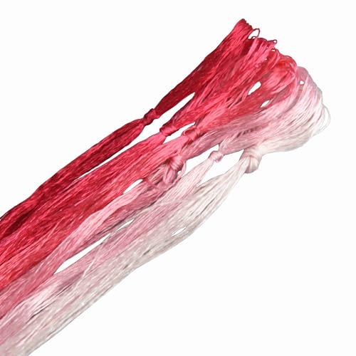 MINGGUXIUYI 6 Farben Reine Maulbeerseide à 22 m, edles Seidengarn für feine Handarbeiten und Kunststickerei (07) von MINGGUXIUYI