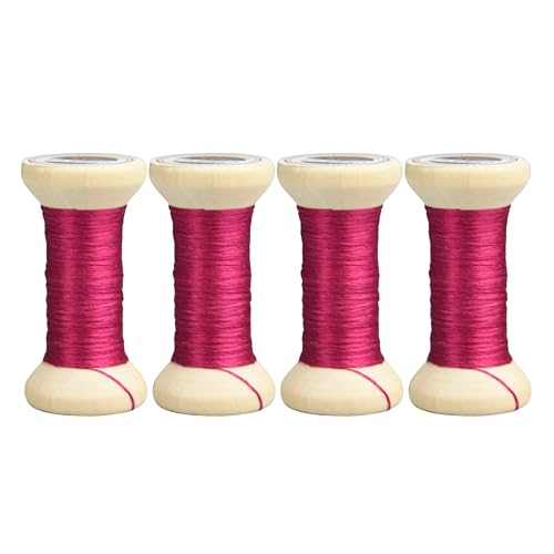 MINGGUXIUYI Handgefärbtes Stickgarn aus 100 % Maulbeerseide, Stickgarn, 4 Spulen je 22 Meter (25–7) von MINGGUXIUYI