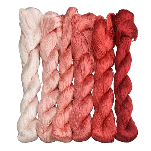 MINGGUXIUYI Natürliches 100% Seidengarn, handgefertigtes Stickgarn, Seidenstickgarn (114) von MINGGUXIUYI