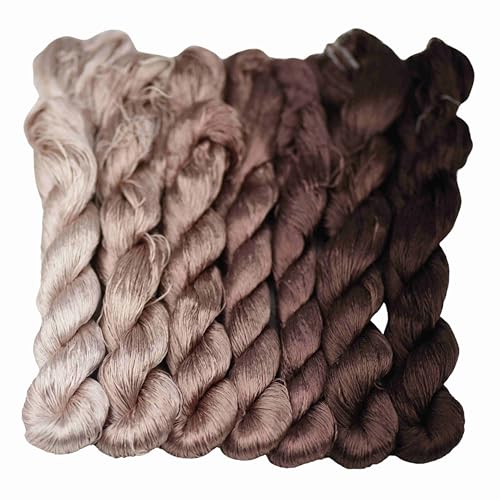 MINGGUXIUYI Handgefertigtes Stickgarn aus 100 % Naturseide, 59 Stück von MINGGUXIUYI