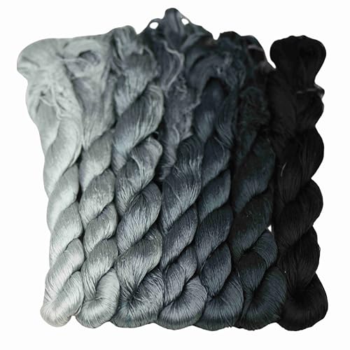 MINGGUXIUYI Natürliches 100% Seidengarn, handgefertigtes Stickgarn, Seidenstickgarn (97) von MINGGUXIUYI