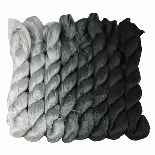 MINGGUXIUYI Natürliches 100% Seidengarn, handgefertigtes Stickgarn, Seidenstickgarn (68) von MINGGUXIUYI