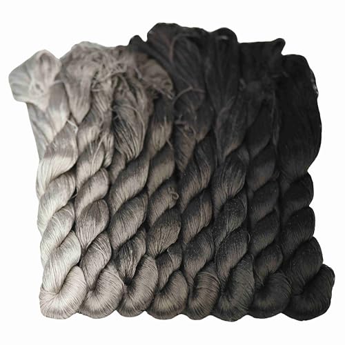 MINGGUXIUYI Handgefertigtes Stickgarn aus 100 % natürlicher Maulbeerseide, Kreuzstichgarn, Freundschaftsarmbänder, Bastelgarn, 120 Meter je in 8 Farben (82) von MINGGUXIUYI