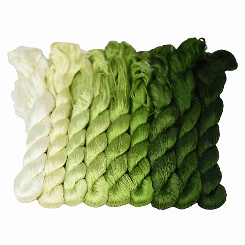 MINGGUXIUYI Natürliches 100% Seidengarn, handgefertigtes Stickgarn, Seidenstickgarn (107) von MINGGUXIUYI