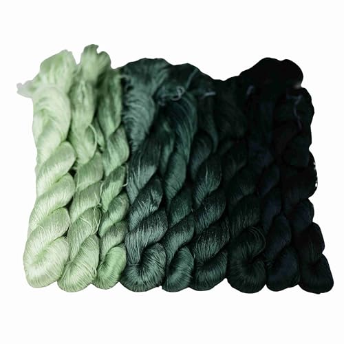 MINGGUXIUYI Natürliches 100% Seidengarn, handgefertigtes Stickgarn, Seidenstickgarn (43) von MINGGUXIUYI