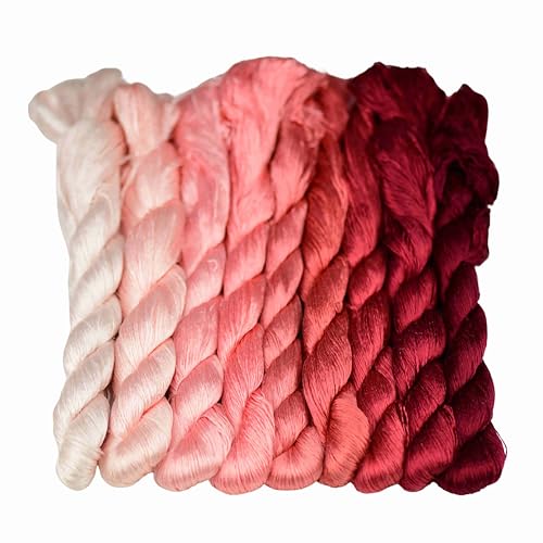 MINGGUXIUYI 100% natürlicher Seidenraupe Seidenfaden, handgefertigter Stickfaden, echtes Seidenfaden Stickfaden, 9 Farben, je 120 Meter lang(48) ﻿ von MINGGUXIUYI
