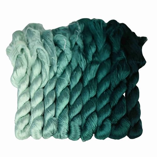 MINGGUXIUYI Handgefertigtes Stickgarn aus 100 % natürlicher Maulbeerseide, Kreuzstichgarn, Freundschaftsarmbänder, Bastelgarn, 120 Meter je in 9 Farben (53) von MINGGUXIUYI
