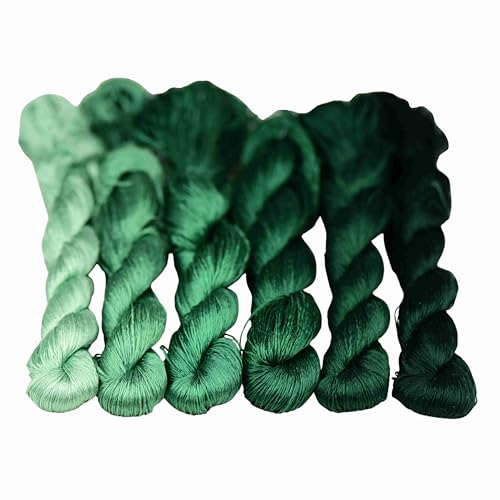 MINGGUXIUYI Natürliches 100% Seidengarn, handgefertigtes Stickgarn, Seidenstickgarn (05) von MINGGUXIUYI