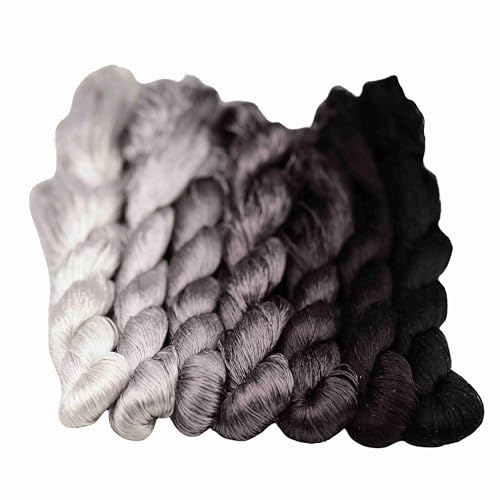 MINGGUXIUYI Natürliches 100% Seidengarn, handgefertigtes Stickgarn, Seidenstickgarn (14) von MINGGUXIUYI