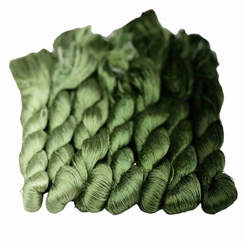 MINGGUXIUYI Natürliches 100% Seidengarn, handgefertigtes Stickgarn, Seidenstickgarn (15) von MINGGUXIUYI