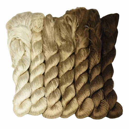 MINGGUXIUYI Natürliches 100% Seidengarn, handgefertigtes Stickgarn, Seidenstickgarn (105) von MINGGUXIUYI