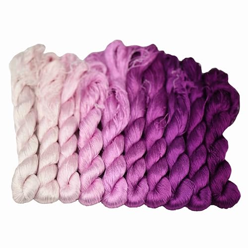 MINGGUXIUYI Natürliches 100% Seidengarn, handgefertigtes Stickgarn, Seidenstickgarn (65) von MINGGUXIUYI