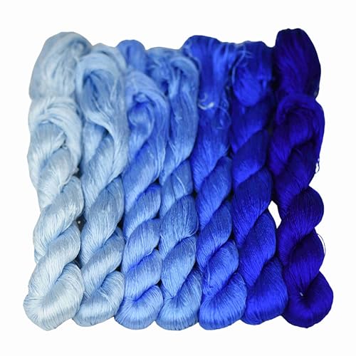 MINGGUXIUYI Natürliches 100% Seidengarn, handgefertigtes Stickgarn, Seidenstickgarn (110) von MINGGUXIUYI