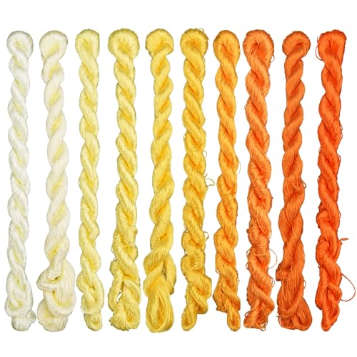 MINGGUXIUYI Natürliches 100% Seidengarn, handgefertigtes Stickgarn, Seidenstickgarn (08) von MINGGUXIUYI