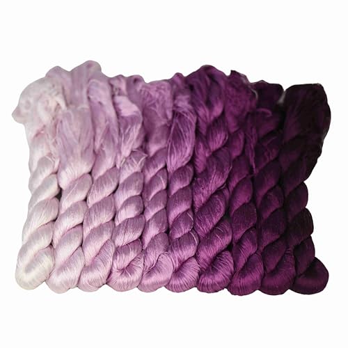 MINGGUXIUYI Natürliches 100% Seidengarn, handgefertigtes Stickgarn, Seidenstickgarn (101) von MINGGUXIUYI