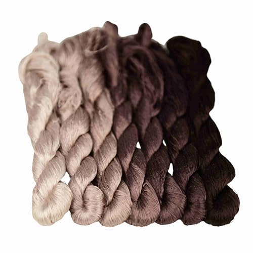 MINGGUXIUYI Natürliches 100% Seidengarn, handgefertigtes Stickgarn, Seidenstickgarn (23) von MINGGUXIUYI