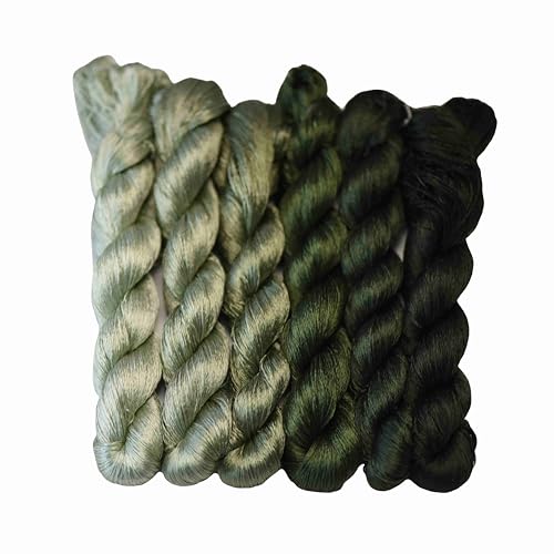MINGGUXIUYI Natürliches 100% Seidengarn, handgefertigtes Stickgarn, Seidenstickgarn (32) von MINGGUXIUYI