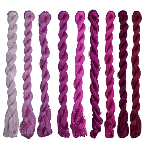 MINGGUXIUYI Natürliches 100% Seidengarn, handgefertigtes Stickgarn, Seidenstickgarn (38) von MINGGUXIUYI