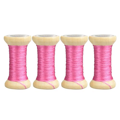 MINGGUXIUYI Stickgarn, 100 % Maulbeerseide, handgefärbt, Stickgarn, 4 Spulen je 22 Meter (25–4) von MINGGUXIUYI