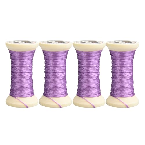 MINGGUXIUYI Stickgarn, 100 % Maulbeerseide, handgefärbt, Stickgarn, 4 Spulen je 22 Meter (28–4) von MINGGUXIUYI