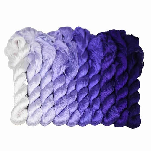 MINGGUXIUYI Natürliches 100% Seidengarn, handgefertigtes Stickgarn, Seidenstickgarn (96) von MINGGUXIUYI