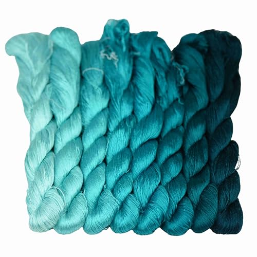MINGGUXIUYI Natürliches 100% Seidengarn, handgefertigtes Stickgarn, Seidenstickgarn (94) von MINGGUXIUYI