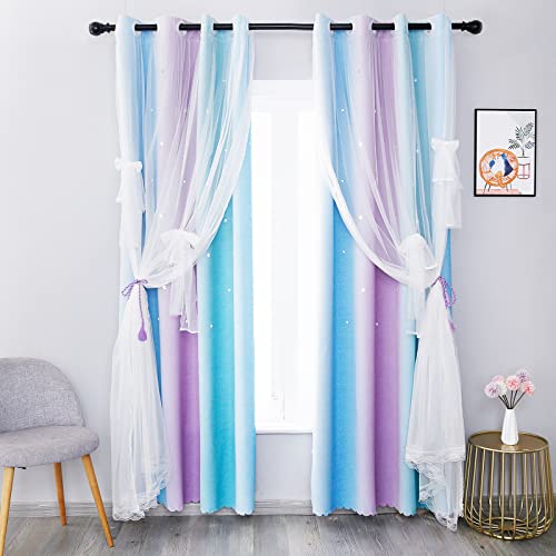 MINGPINHUIUS Blickdicht Vorhang Verdunkelungsvorhänge Doppelschicht Sterne Vorhänge Elegante Vorhänge Stern Fenster Vorhang für Wohnzimmer Kinder Jungen Mädchen Schlafzimmer MINGPINHUIUS Blickdicht Vorhang Verdunkelungsvorhänge Doppelschicht Sterne Vorhänge Elegante Vorhänge Stern Fenster Vorhang für Wohnzimmer Kinder Jungen Mädchen Schlafzimmer von MINGPINHUIUS