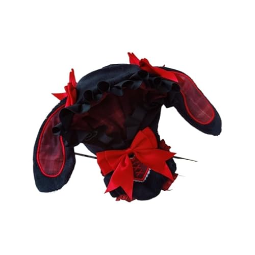 Labubu Puppenkleidungs-Set für 17 cm große Labubu-Zubehör, Anzug ohne Puppe, nur Kleidung (1 roter Hasen-Overall) von MINGSOLDIER