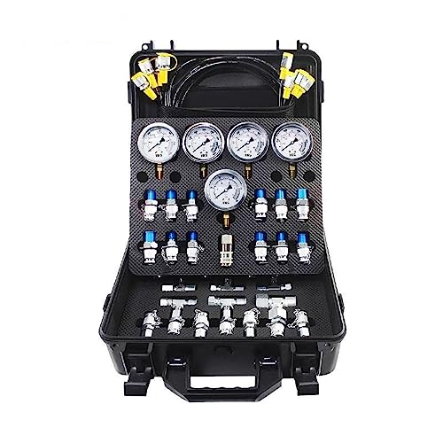 Hydraulikdruck-Testkit 10/100/250/400/600 bar, 5 Messgeräte, 13 Testkupplungen, 14 T-Anschlüsse, 5 Testschläuche mit stabilem Koffer,Verbessern Sie die Effizienz Hydraulikdruck-Testkit 10/100/250/400/600 bar, 5 Messgeräte, 13 Testkupplungen, 14 T-Anschlüsse, 5 Testschläuche mit stabilem Koffer,Verbessern Sie die Effizienz von MINING
