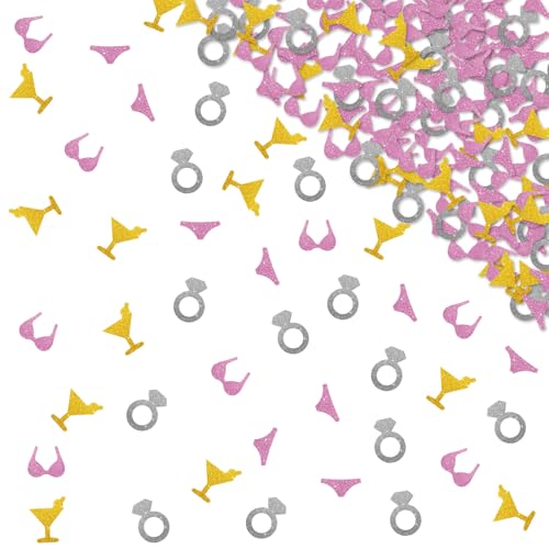 120 Stück Bikinis und Martinis Bachelorette Konfetti, Martini Tischkonfetti, Silber & Rosa Glitzer Strand Bach Tisch Streuung, Sommer Tropische Themen, Brautparty, Partyzubehör 120 Stück Bikinis und Martinis Bachelorette Konfetti, Martini Tischkonfetti, Silber & Rosa Glitzer Strand Bach Tisch Streuung, Sommer Tropische Themen, Brautparty, Partyzubehör von MINIYEYE