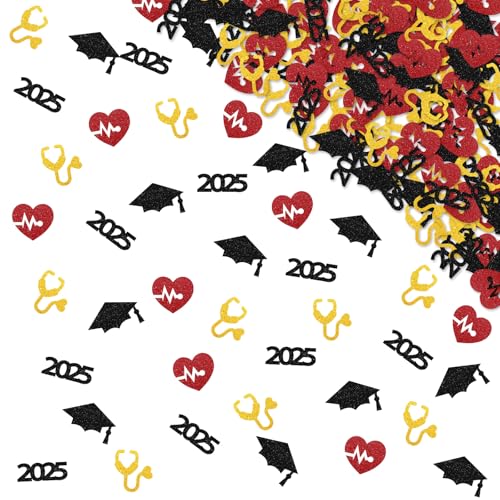 120 Stück Congrats Krankenschwester-Konfetti, Medizinschule 2025 Grad Party-Konfetti, Doktorgrad-Papierstreuung, Goldglitzer, Stethoskop-Tischstreuung, Krankenpflege, Schulabschluss, Party-Dekoration 120 Stück Congrats Krankenschwester-Konfetti, Medizinschule 2025 Grad Party-Konfetti, Doktorgrad-Papierstreuung, Goldglitzer, Stethoskop-Tischstreuung, Krankenpflege, Schulabschluss, Party-Dekoration von MINIYEYE