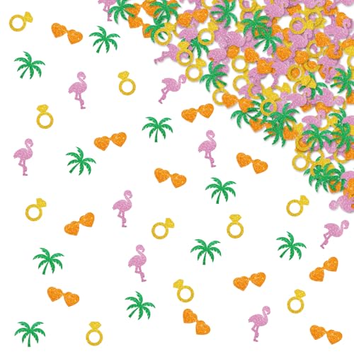 120 Stück Flaminglo Plam Baum Konfetti, Tropisches Bachelorette Tischkonfetti, rosa Glitzer Palmen Federn vor dem Ring Tischstreuung für Love Island Miami Bachelorette Hochzeit Party Dekoration 120 Stück Flaminglo Plam Baum Konfetti, Tropisches Bachelorette Tischkonfetti, rosa Glitzer Palmen Federn vor dem Ring Tischstreuung für Love Island Miami Bachelorette Hochzeit Party Dekoration von MINIYEYE
