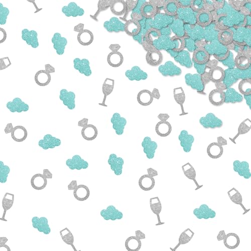 120 Stück On Cloud Nine Konfetti, Wolkenring Tischkonfetti, Silber Glitzer Bachelorette Papier Streuung, Braut auf Wolke 9 Brautparty Dekoration 120 Stück On Cloud Nine Konfetti, Wolkenring Tischkonfetti, Silber Glitzer Bachelorette Papier Streuung, Braut auf Wolke 9 Brautparty Dekoration von MINIYEYE