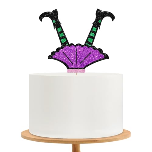 Hexenbein-Kuchenaufsatz, Hexenstiefel-Kuchendekoration, schwarzer Glitzer, Halloween-Hexen-Kuchenaufsatz für Kindergeburtstag, Halloween-Hokuspokus-Thema-Party-Dekoration Hexenbein-Kuchenaufsatz, Hexenstiefel-Kuchendekoration, schwarzer Glitzer, Halloween-Hexen-Kuchenaufsatz für Kindergeburtstag, Halloween-Hokuspokus-Thema-Party-Dekoration von MINIYEYE