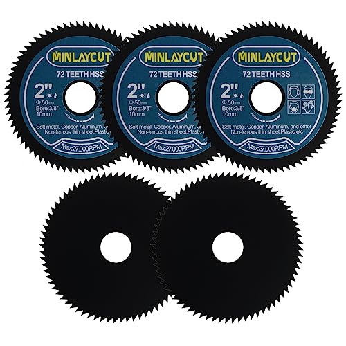 Kupfer-Aluminium-Rundsägeblätter 50mm 72T - 5 Stück Trennscheibe für Weichmetall 3/8"(10mm) Bohrung 2 Zoll von MINLAYCUT