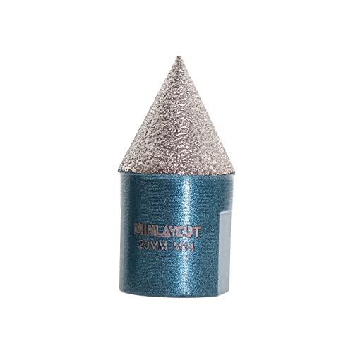 MINLAYCUT Diamant Fasenbits 20mm Diamant Fingerfräser zum Vergrößern Löcher in Fliesen Porzellan Marmor Keramik Granit von MINLAYCUT