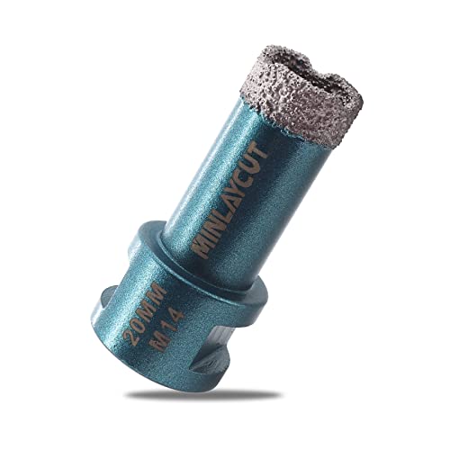 MINLAYCUT Diamant Fliesenbohrer 20mm M14 Diamant Lochsäge Fliesen für Porzellan Fliese Keramik Granit Marmor Trockenbohren von MINLAYCUT