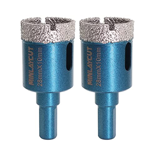 MINLAYCUT Diamant Fliesenbohrer 32mm Diamant-Bohrkrone Lochsäge 2 Stücke Sechskant-Schaft für Porzellan Fliese Granit Marmor Trockenbohren MINLAYCUT Diamant Fliesenbohrer 32mm Diamant-Bohrkrone Lochsäge 2 Stücke Sechskant-Schaft für Porzellan Fliese Granit Marmor Trockenbohren von MINLAYCUT