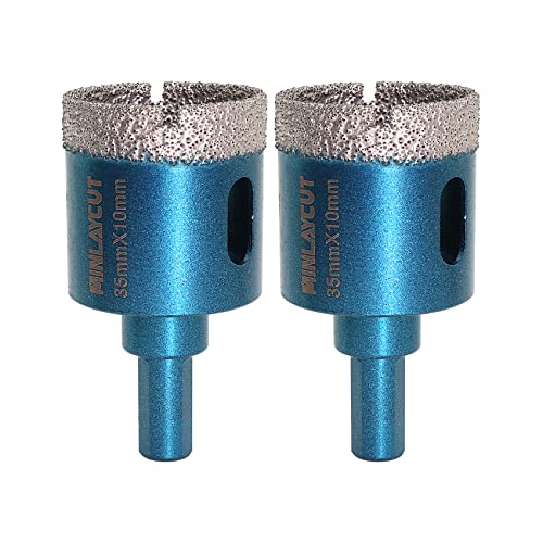 MINLAYCUT Diamant Fliesenbohrer 35mm Diamant-Bohrkrone Lochsäge 2 Stücke Sechskant-Schaft für Porzellan Fliese Granit Marmor Trockenbohren MINLAYCUT Diamant Fliesenbohrer 35mm Diamant-Bohrkrone Lochsäge 2 Stücke Sechskant-Schaft für Porzellan Fliese Granit Marmor Trockenbohren von MINLAYCUT