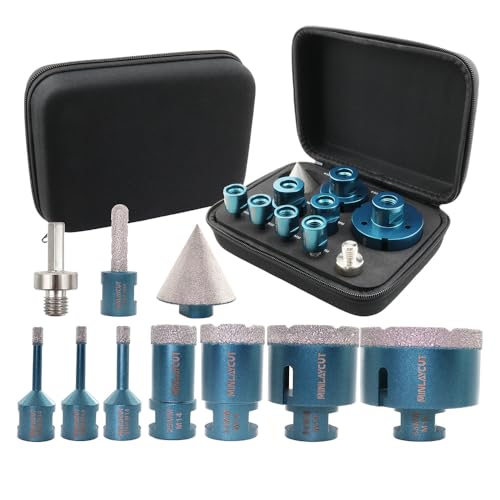 MINLAYCUT Diamant Fliesenbohrer Set 6/6/8/20/35/50/68mm 10 Stücke Diamant Lochsäge mit 10mm and 50mm Fingerfräser ein Adapter für Porzellan Fliese Granit Marmor Trockenbohren MINLAYCUT Diamant Fliesenbohrer Set 6/6/8/20/35/50/68mm 10 Stücke Diamant Lochsäge mit 10mm and 50mm Fingerfräser ein Adapter für Porzellan Fliese Granit Marmor Trockenbohren von MINLAYCUT