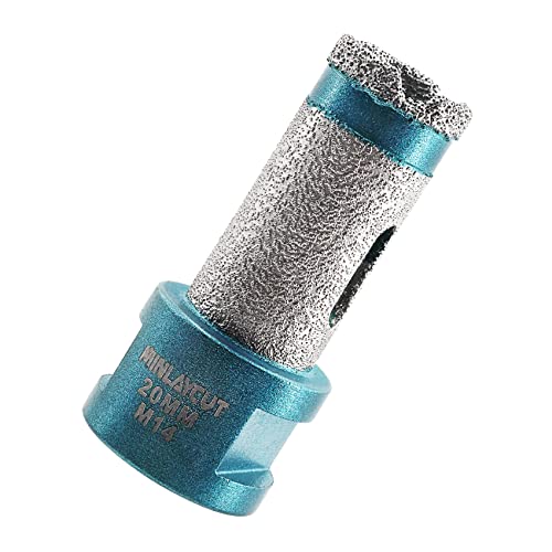 MINLAYCUT Diamantbohrer Fliesenbohrer 20mm Diamant Fingerfräser Lochsäge M14 Gewinde für Porzellan Fliese Keramik Granit Marmor Trockenbohren MINLAYCUT Diamantbohrer Fliesenbohrer 20mm Diamant Fingerfräser Lochsäge M14 Gewinde für Porzellan Fliese Keramik Granit Marmor Trockenbohren von MINLAYCUT