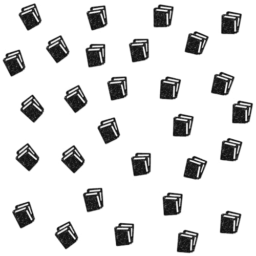 120 Bücher Konfetti, Schwarz Glitzer Study Papier Konfetti für Leseparty, Buch Ausschnitt für Lehrer Geburtstag/Buchclub Party Tischdekoration von MINUET MINUTE