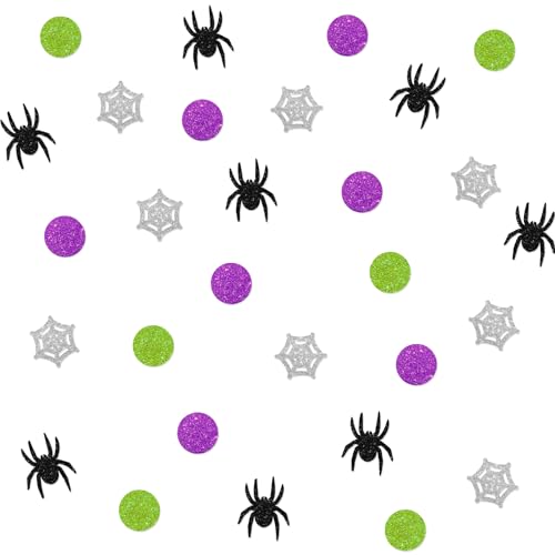 120 Happy Halloween Konfetti Spinne Tischkonfetti Hexe Papier Streuung Schwarze Spinne Cut Out für Halloween/Babyparty Party Tischdekoration von MINUET MINUTE