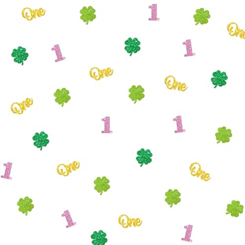 St. Patrick's 1. Geburtstag Konfetti Kleeblatt Tischkonfetti Lucky One Papierkonfetti Kleeblatt Ausschnitt für Lucky Irish Party Tischdekoration St. Patrick's 1. Geburtstag Konfetti Kleeblatt Tischkonfetti Lucky One Papierkonfetti Kleeblatt Ausschnitt für Lucky Irish Party Tischdekoration von MINUET MINUTE