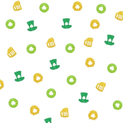 St. Patrick's Day Konfetti, Kleeblatt Tischkonfetti, Glückspapierkonfetti, grünes Glitzer-Bierausschnitt, St. Patrick's Day Geburtstag Party Dekorationen St. Patrick's Day Konfetti, Kleeblatt Tischkonfetti, Glückspapierkonfetti, grünes Glitzer-Bierausschnitt, St. Patrick's Day Geburtstag Party Dekorationen von MINUET MINUTE