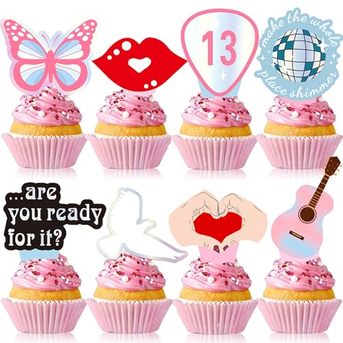 24 Stück schillernde Epochen Party Cupcake Topper, I'm the Birthday Girl It's Me Cake Topper, Happy Birth-Tay Cupcake Toppers für Taylor Motto-Partys, Musik, Geburtstagsfeiern und Feiern 24 Stück schillernde Epochen Party Cupcake Topper, I'm the Birthday Girl It's Me Cake Topper, Happy Birth-Tay Cupcake Toppers für Taylor Motto-Partys, Musik, Geburtstagsfeiern und Feiern von MINXICAI