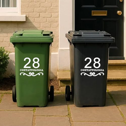 1–5 Stück Personalisierte Mülltonnenetiketten, Individuelle Vinyl-Aufkleber For Mülltonnen, Individueller Mülltonnenaufkleber Mit Hausnummer Und Straßenname, Adressaufkleber For Mülltonnen(4pcs) 1–5 Stück Personalisierte Mülltonnenetiketten, Individuelle Vinyl-Aufkleber For Mülltonnen, Individueller Mülltonnenaufkleber Mit Hausnummer Und Straßenname, Adressaufkleber For Mülltonnen(4pcs) von MINXLTD
