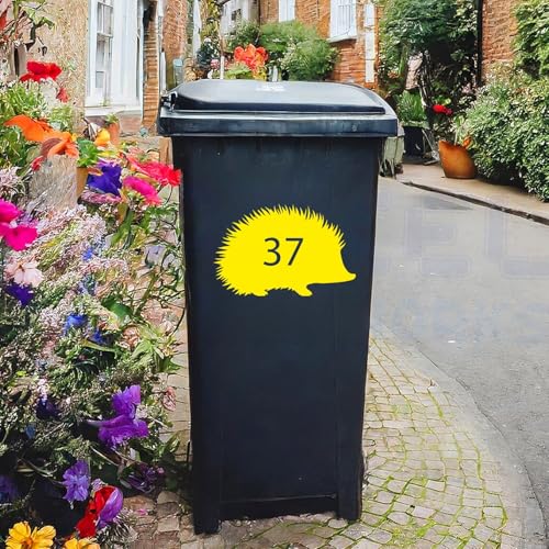 1–5 Stück Personalisierte Mülltonnenetiketten, Individuelle Vinyl-Aufkleber For Mülltonnen, Individueller Mülltonnenaufkleber Mit Hausnummer Und Straßenname, Adressaufkleber For Mülltonnen(3pcs) von MINXLTD