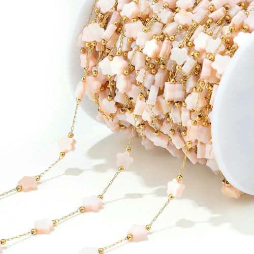 Armband Perlen Blume Stern Muschelketten für DIY Fundstücke Ohrringe Halskette Bulk 1 Meter von MIONGKI