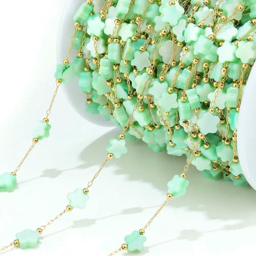 Armband Perlen Blume Stern Muschelketten für DIY Fundstücke Ohrringe Halskette Bulk 1 Meter von MIONGKI